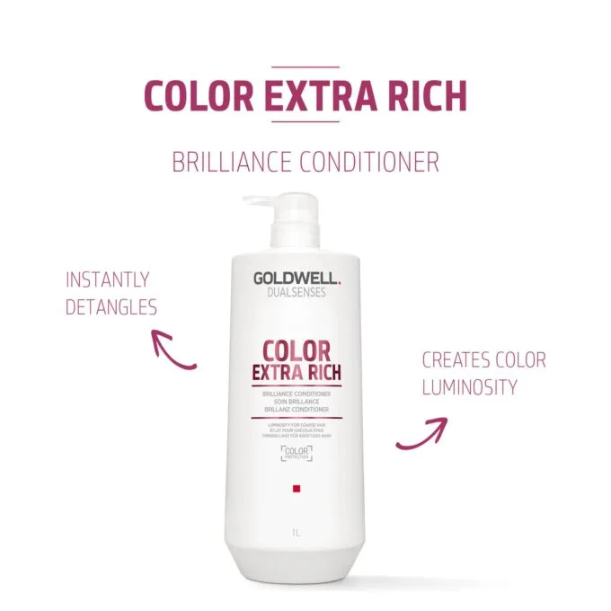 Goldwell Dualsenses Color Extra Rich Brilliance Conditioner 1000ml Halo Hair & Skin - rosehipskincare.com.au
