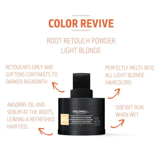 Goldwell Dualsenses Color Revive Root Retouch Powder - Light Blonde 3.7g Halo Hair & Skin - rosehipskincare.com.au