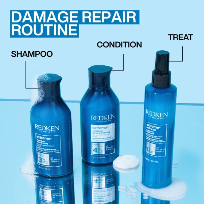 Redken Extreme Strengthening Shampoo and Conditioner 500ml Bundle Halo Hair & Skin - rosehipskincare.com.au