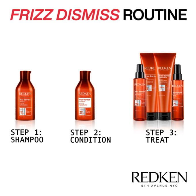 Redken Frizz Dismiss Sodium Chloride-Free Shampoo 300ml Halo Hair & Skin - rosehipskincare.com.au